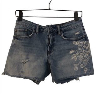 All Saints Distressed Cut Off Denim Shorts (tag size = 27 but fit like 26 or 25)